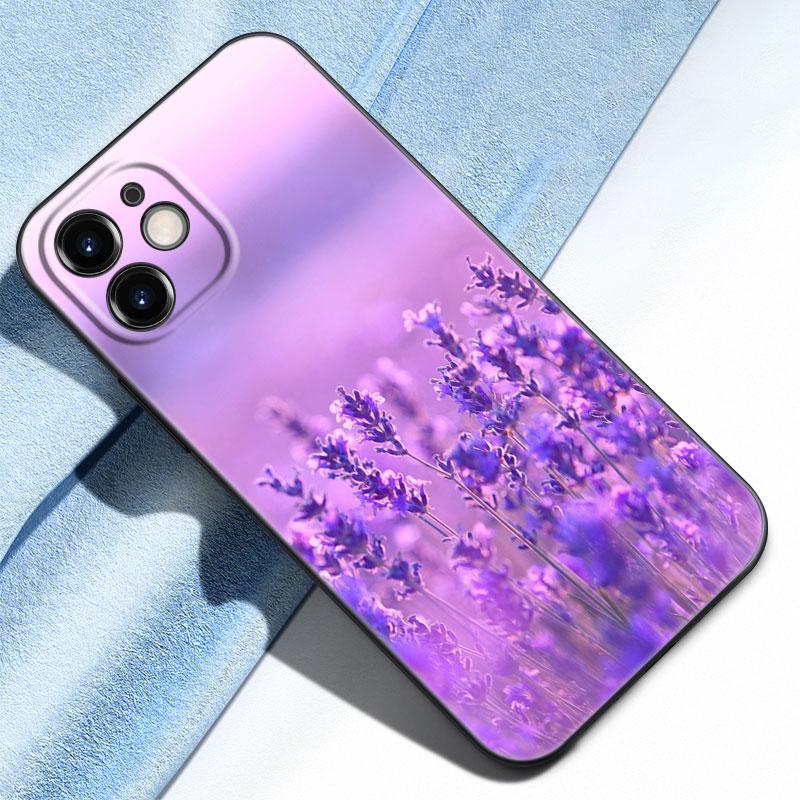 Lavender Purple Flower Phone Case For iPhone Samsung Galaxy Redmi Xiaomi Oppo OnePlus Note S A 7 8 9 10 11 12 13 14 20 21 22 23 53 54 Pro Max Ultra