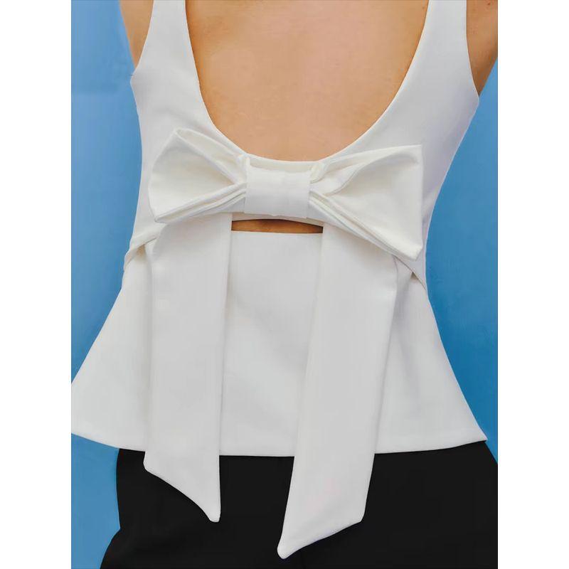 Za2025 Summer New Product Women's Clothes Back Bowknot Decoration Tops 3152017 800 2889777 630