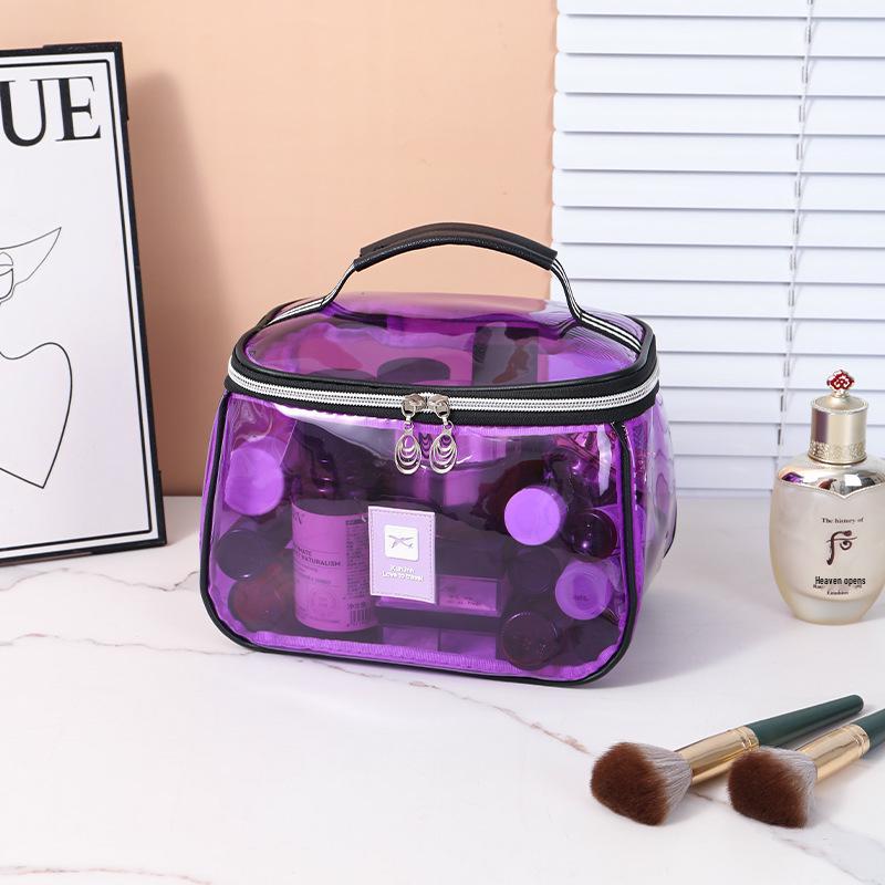 Wasserdichte transparente PVC-Kosmetiktasche mit großem Fassungsvermögen
