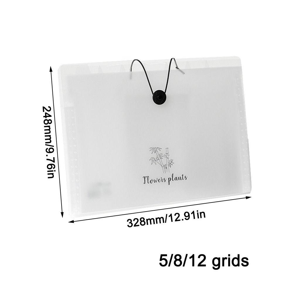 New 5/8/12 Grids A4 Document Bag Multi-Layer Waterproof File Folder Test Paper Storage Large Capacity Expanding Folder Students