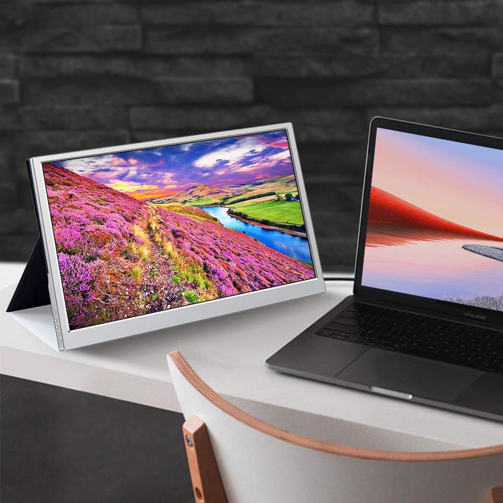 Cuview Mobile Monitor Inch FHD 1080P Mobile Display IPS Lightweight Panel USB PD with Protective Case 15.6 Non-Glossy Type-C/Mini HDMI/Alt