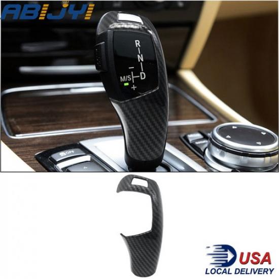 Gear Shift Knob Head Cover Trim Carbon Fiber ABS For BMW 3 4 Series F30 F34