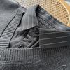 British-Style Knit Vest Shirt: Soft, Textured, Casual Two-in-One Sweater for Men - Perfect for Autumn and Winter.