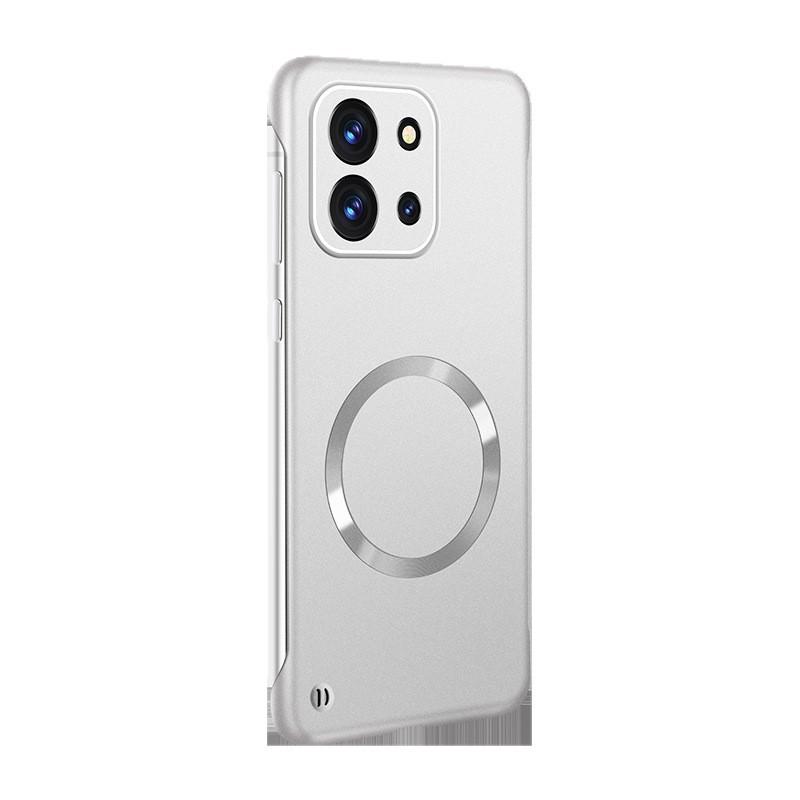 Frameless magnetic metallic paint mobile phone case is suitable for OnePlus ace5/5pro simple 1 + 13T fine hole 1 + ace3V