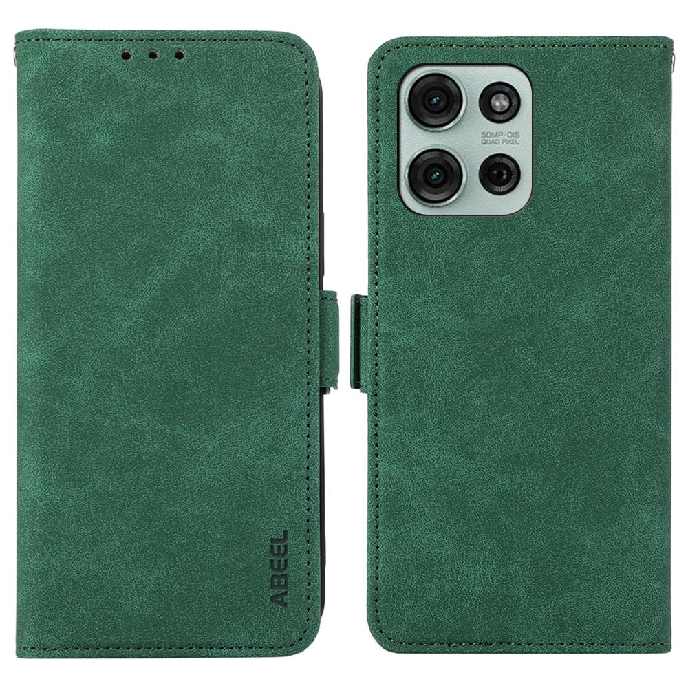 For Motorola Moto G75 5G Case PU Leather Folio Stand View RFID Blocking Phone Cover