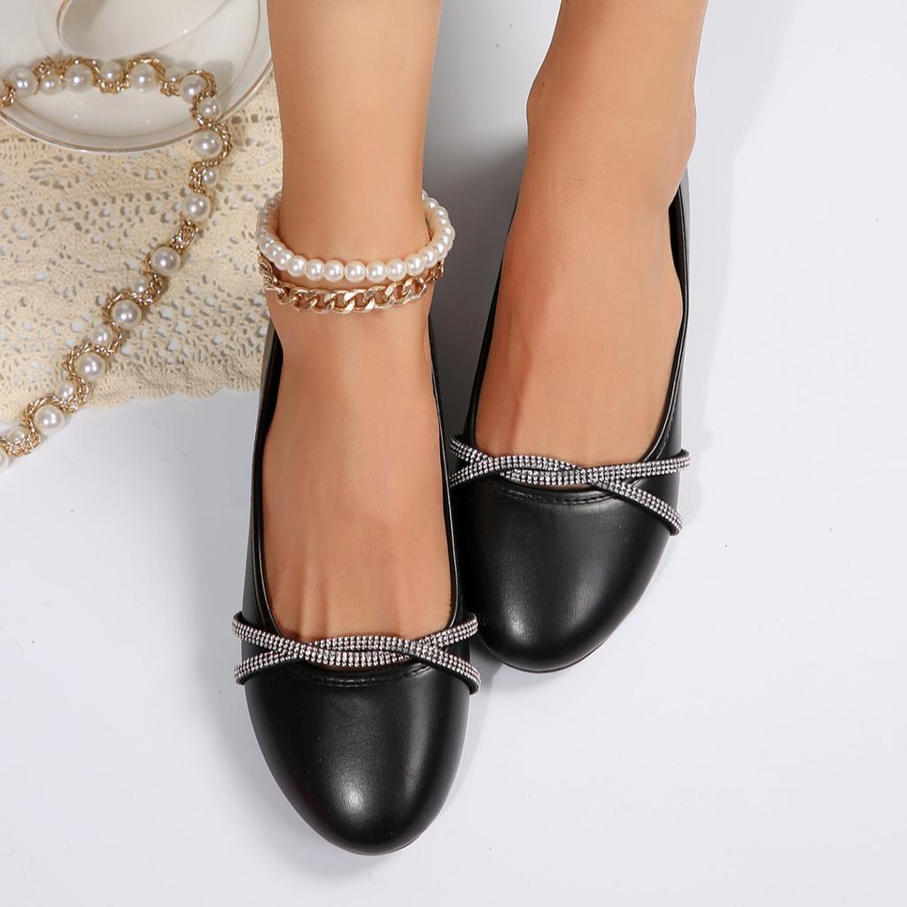 Damen Sommer Einzelschuhe Damen Frühling und Herbst Flach Groß Damenschuhe Lederschuhe