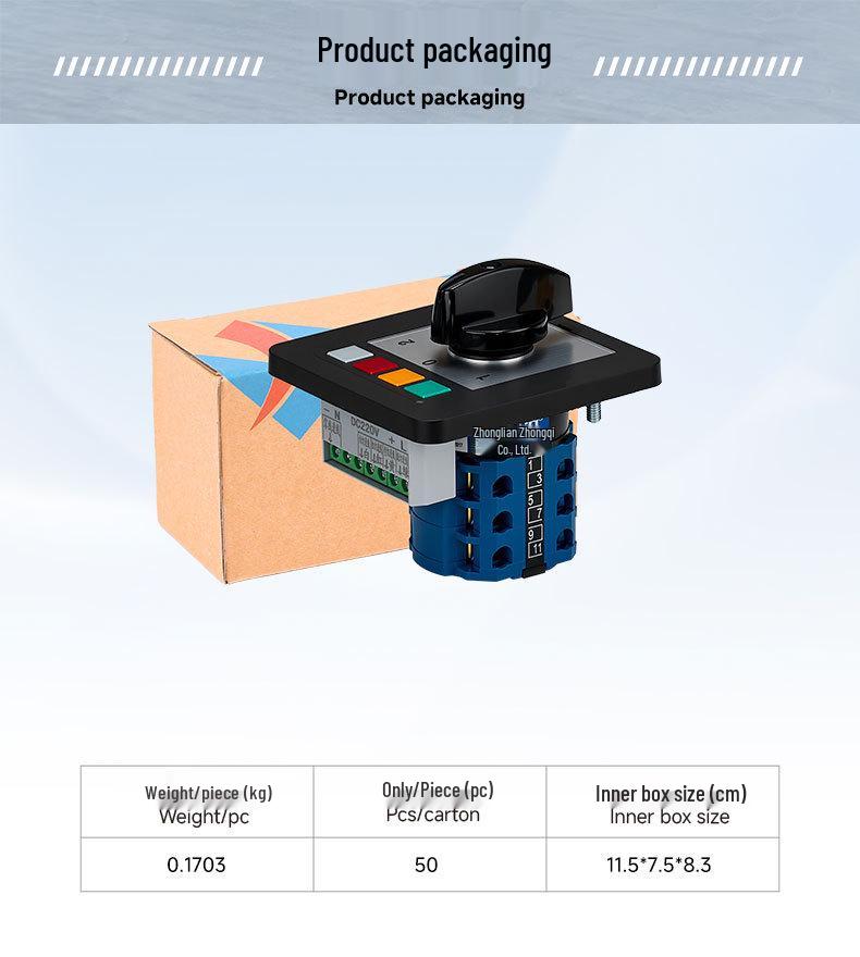 Zhuochao SZW26-20/5822.3-72N4 Lighted Four-Speed Three-Position Rotary Switch
