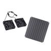 Solar Exhaust Fan, 25W 3200RPM IPX7 Water Proof Solar Panel Dual Fan Kit with Aluminum Structure, for Shed Greenhouse Pet House Attic Ventilation