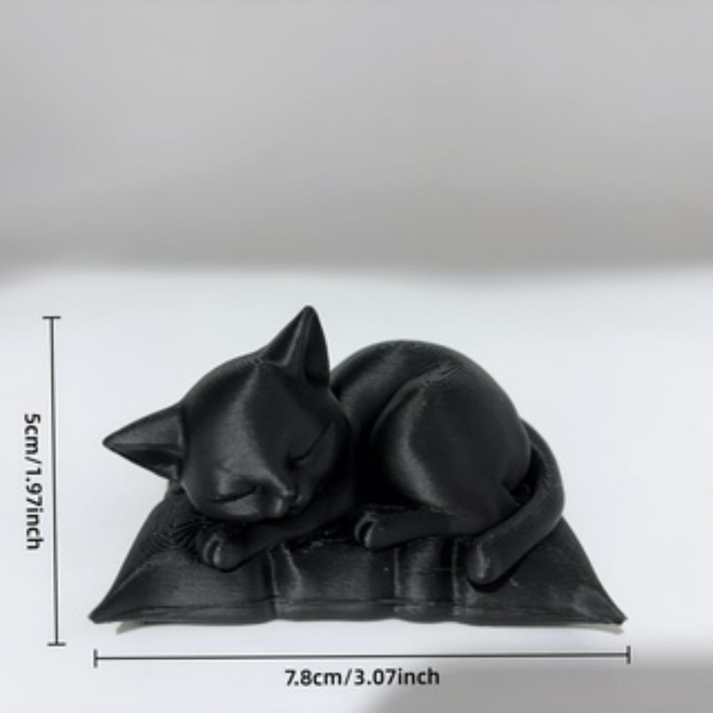 Pillow Style Sleeping Posture Cat Sculpture, Sleeping Cat Statue Ornament on The Pillow, Designed Specifically for Cat Lovers