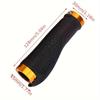 1 Pair Black Anti-Slip Silicone Bicycle Handlebar Grips Fit for Road & Mountain Bikes, Electric Scooter Handle Covers, Cycling Accessories