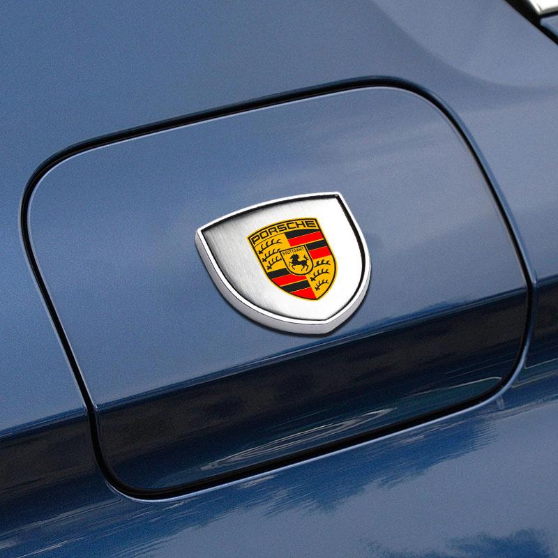 1Pcs 3D Metal Auto Door Shield Emblem Car Body Badge Sticker Styling For Porsche Boxster Cayenne Panamera Macan Cayman 911 918 996 917 991