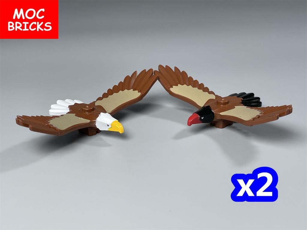 Non-Toxic 4Pcs Moc Bricks Animal Bird Eagle Model City Educational Assembled Building Blocks Children Gift Plastic Toys