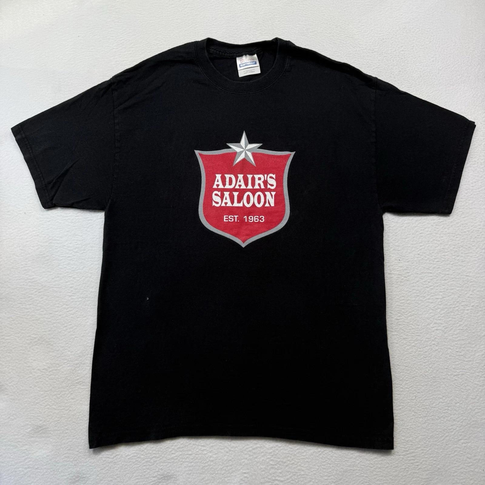 Vintage Famous Adairs Saloon Dallas Texas Bar T-Shirt 90s Dive Bar Big Logo Tee S