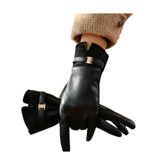 

Yousheng Женские Зимние Перчатки с Сенсорным Экраном Замшевые и из Искусственной Кожи Перчатки на Плюшевой Подкладке Теплые Перчатки для Вождения, Поездок на Работу, Посиделок чёрный