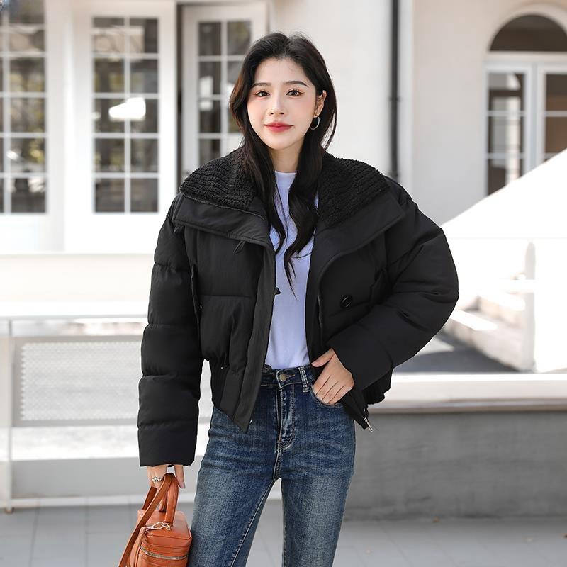 New Down Jacket for Women Winter Short Korean Style Thickened Cotton Jacket for Small People