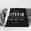 Bitcoin Original Satoshi Crypto Logo Flannel Blanket Funny Throw Blanket for Home Hotel Sofa 125*100cm Quilt