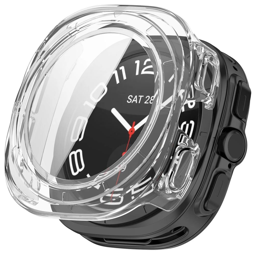Tempered Glass+PC Case for Samsung Galaxy Watch 8 Ultra 47mm All-Around Protective Bumper Shell for Watch Ultra 47mm Cover