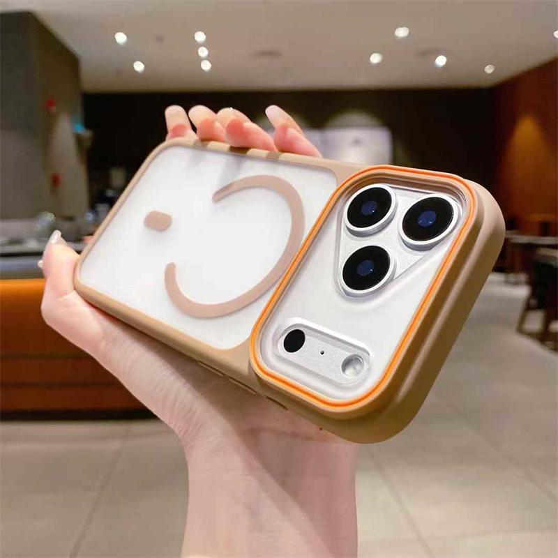 Luxury For Magsasfe Clear Case for iPhone 17 Air 16 15 14 Plus 13 12 11 Pro Max Hit Colo Lens Shockproof Wireless Charge Cover