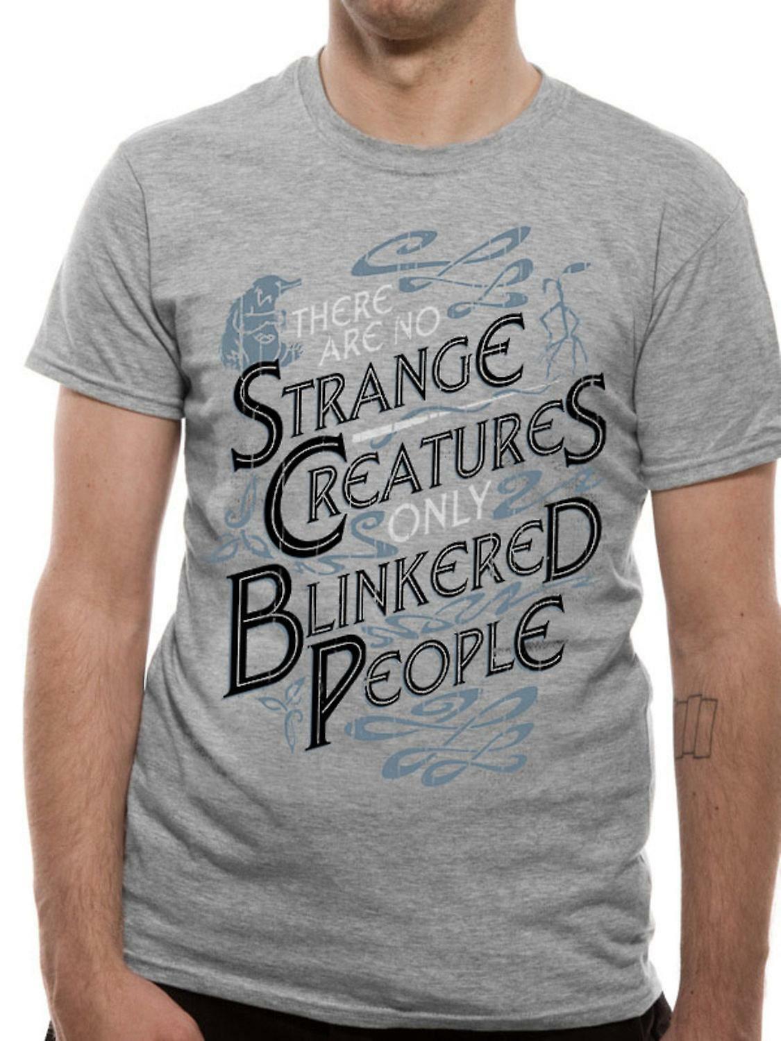 Mens T-shirt Crimes Of Grindelwald Strange Creature Grey XXXXL