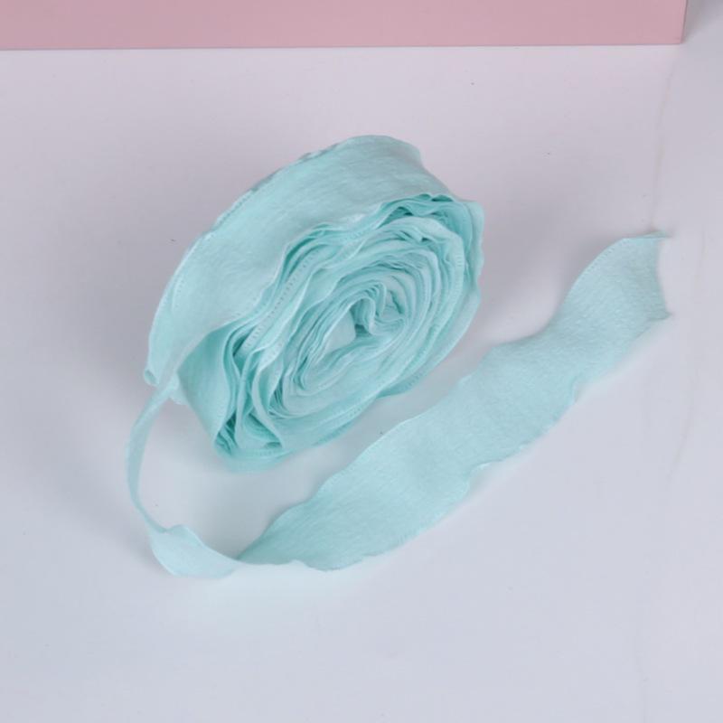 2.5cm Bubble Pleated Ribbon Flower Bouquet & Gift Box Decoration Fishtail Gauze DIY Packaging Ribbon