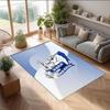 hertha bsc FC Soccer Football Pattern Soft Area Rug Non Slip Indoor Floor Carpet Sports Decor Mat for Bedroom