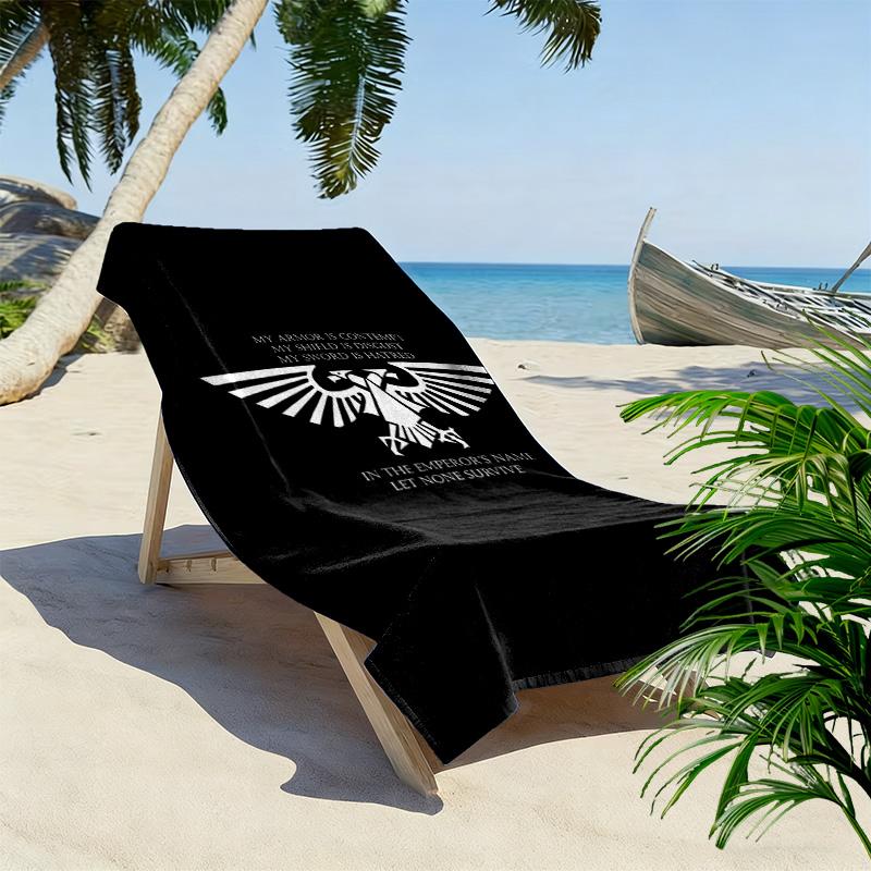 Imperium of Man Print Beach Towel, Large Soft Quick Dry Towel for Beach Camping Swimming
