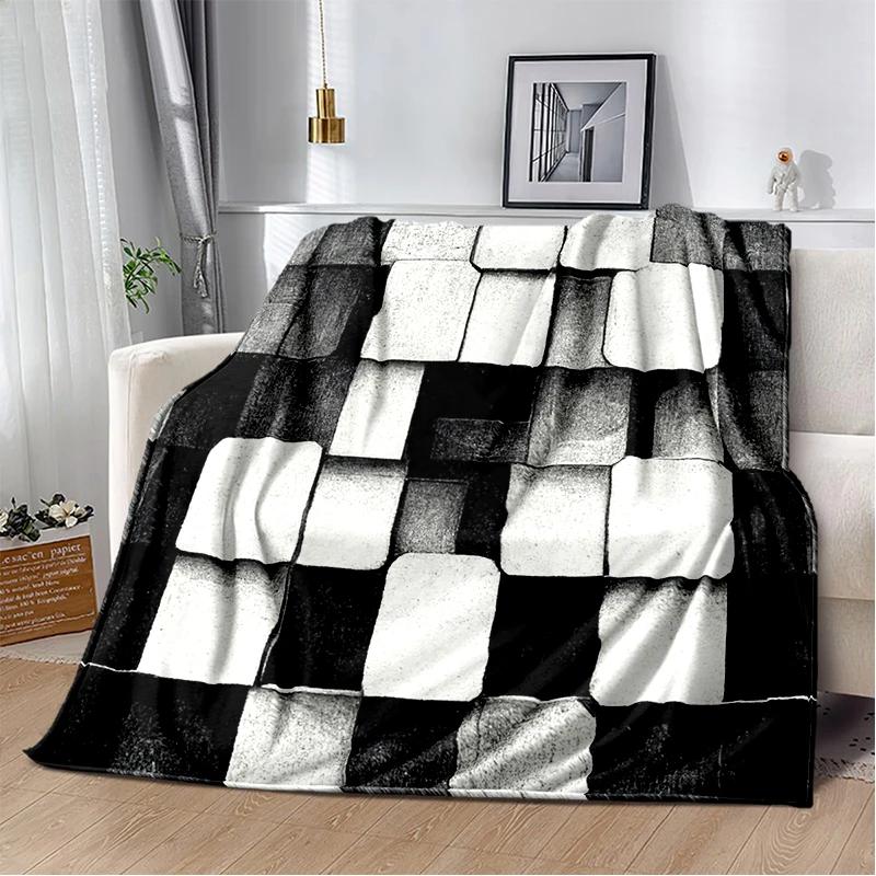 2025 New Style Bohemian Abstract Modern Art Geometry Blanket,Soft Throw Blanket for Home Bedroom Bed Sofa Travel Picnic Gift Kid