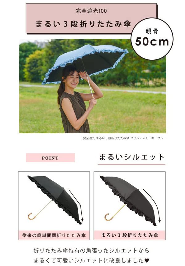 Dieser Regenschirm bietet vollständigen Blendschutz und ist sowohl für sonnige als auch für regnerische Tage ideal. Er verfügt über eine Rüsche in Olivgrün, 50 cm und einen Durchmesser von 89 cm.