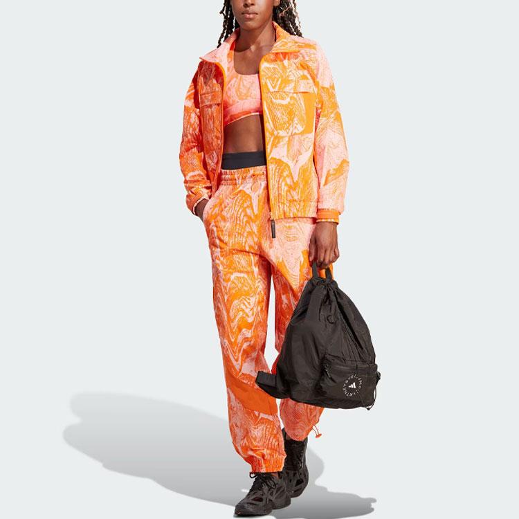 Adidas X Stella McCartney Truecasuals Woven Track Jacket With Monogram Print Women Outerwear Light-Flash-Red HZ9140