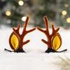 Reindeer Antler Hair Clips with Pom-Poms and Ears-Festive Christmas Hair Accessories for Women, Ideal for Seasonal Celebrations