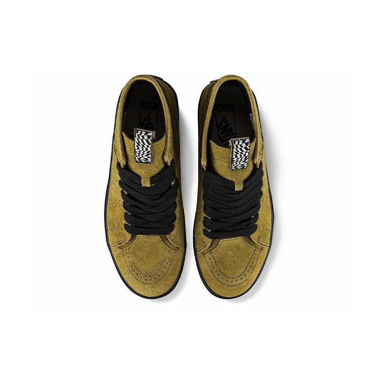 Vans Taka Hayashi x Sk8-Boot LX Hairy Suede - Tapenade Unisex Sneakers Grün Schwarz VN0A4UWQ2W4