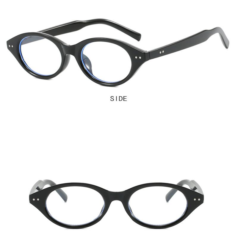 Dámské brýle, kovové panty, malý rámeček oválný rám brýlí, módní a literární street brýle.