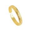 Vietnamese Sand Gold Heart Sutra Bangle: Long-lasting, Starry Brass Alloy Bracelet for Women.