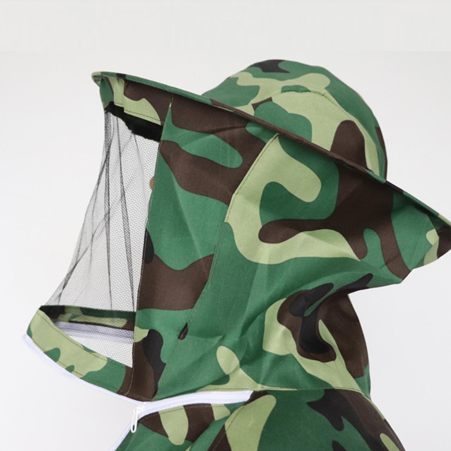 Mfyspace Unisex Army Green Beekeeping Suit Bee Jacket With Beekeeping Hat Veil Zippered Professional Beekeeper Suit Beekeeping Protective Sleeves