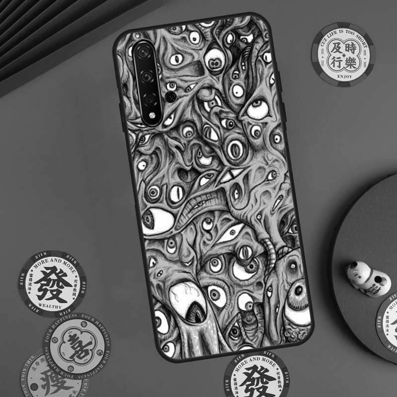 Scary Face Eyes For Huawei Nova 5T 9 10 SE 7i 8i 11i 12i Y73 Y72 Y61 Y91 Y60 Y70 Y90 P20 P30 P40 Lite Case