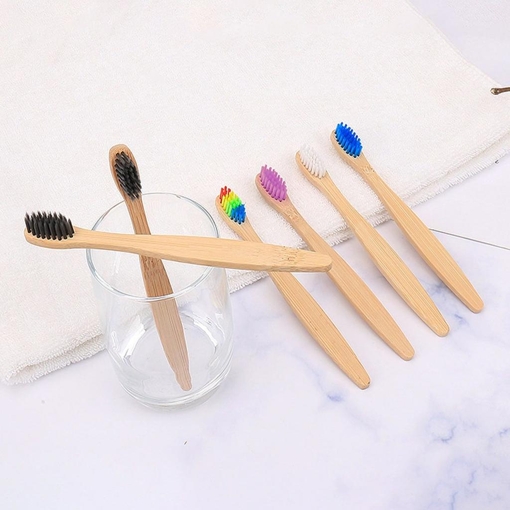 10pcs Ten Pack Environmentally Friendly and Degradable Bamboo Soft Hair Bamboo Toothbrush Set