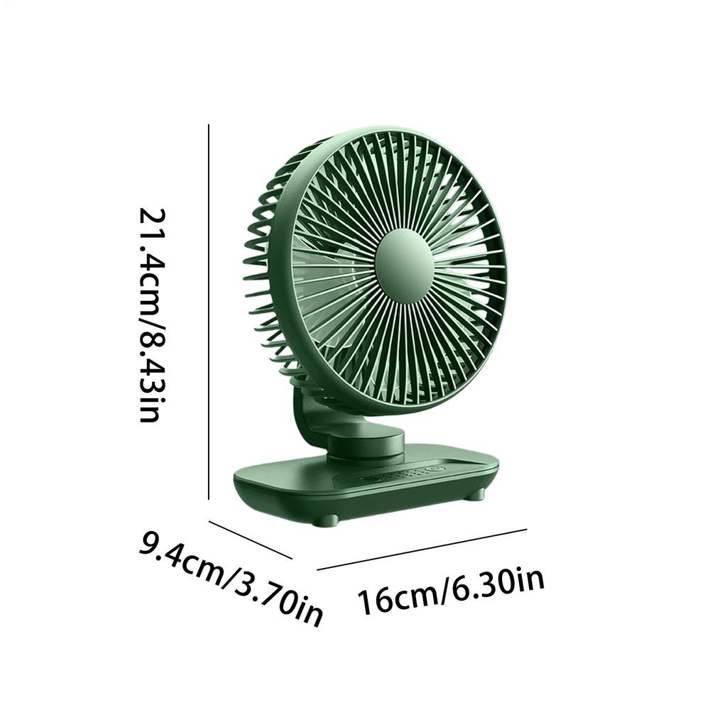 2000mAh Rechargeable Oscillating Fan, 5-Speed Cordless Desk Fan, Portable Small Table Fan for Home Bedroom Living Room Office