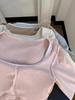 2025 Korean Style V-Neck Solid Color Slim Fit Women's Warm Long Sleeve Base Layer Top