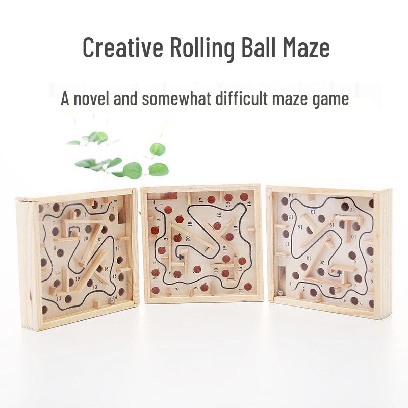 Wooden Bead Maze: Children's Educational Game & Adult Stress Relief