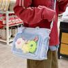 New Fashion Sweet Ita Bag Lolita Girl Transparent Shoulder Bag Women Large Capacity Ribbon Bow Tote Bag Cute DIY Display Handbag