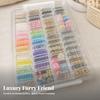 Craft Organizer with Small Bottles Transparent Box Clear for Crafters