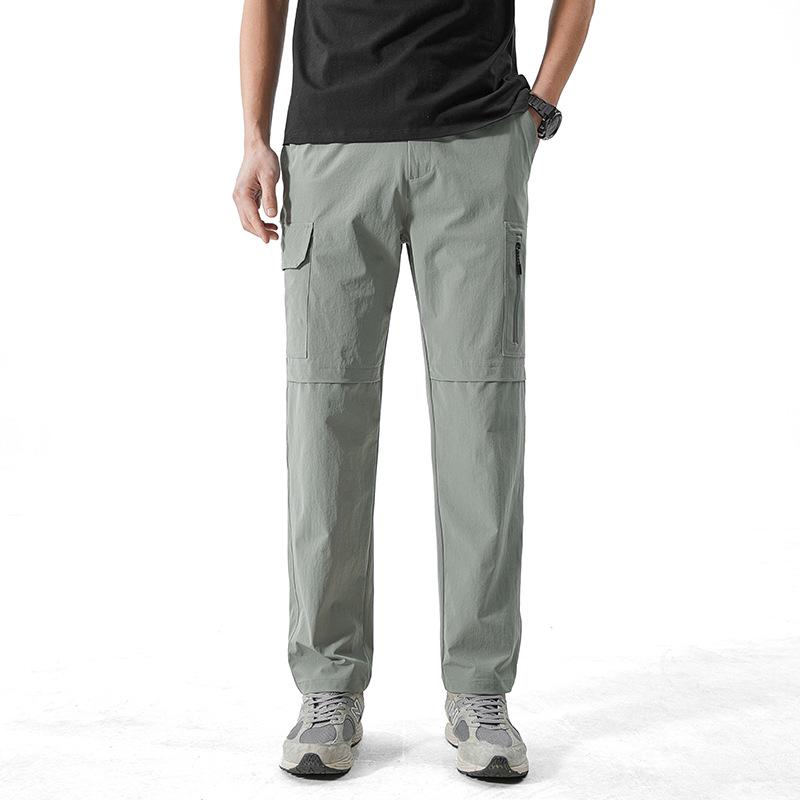 2039 Quick-Drying Elastic Nylon Ice Silk Paratrooper Hiking Pants