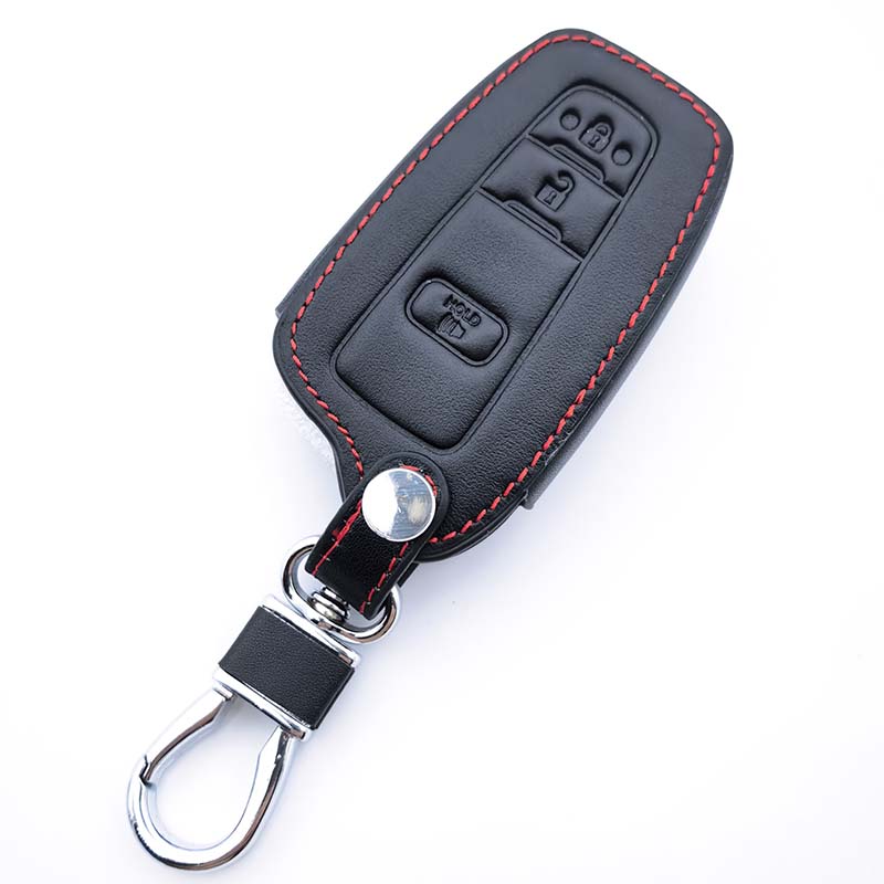 Leather Car Key Case Cover Shell For Toyota Chr Camry Corolla Rav4 Highlander C-Hr Prius Land Cruiser Prado Keychain Accessories