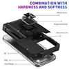 For iPhone 17 Pro Max Case Kickstand Slide Lens Lid PC+TPU Phone Cover with Card Slot