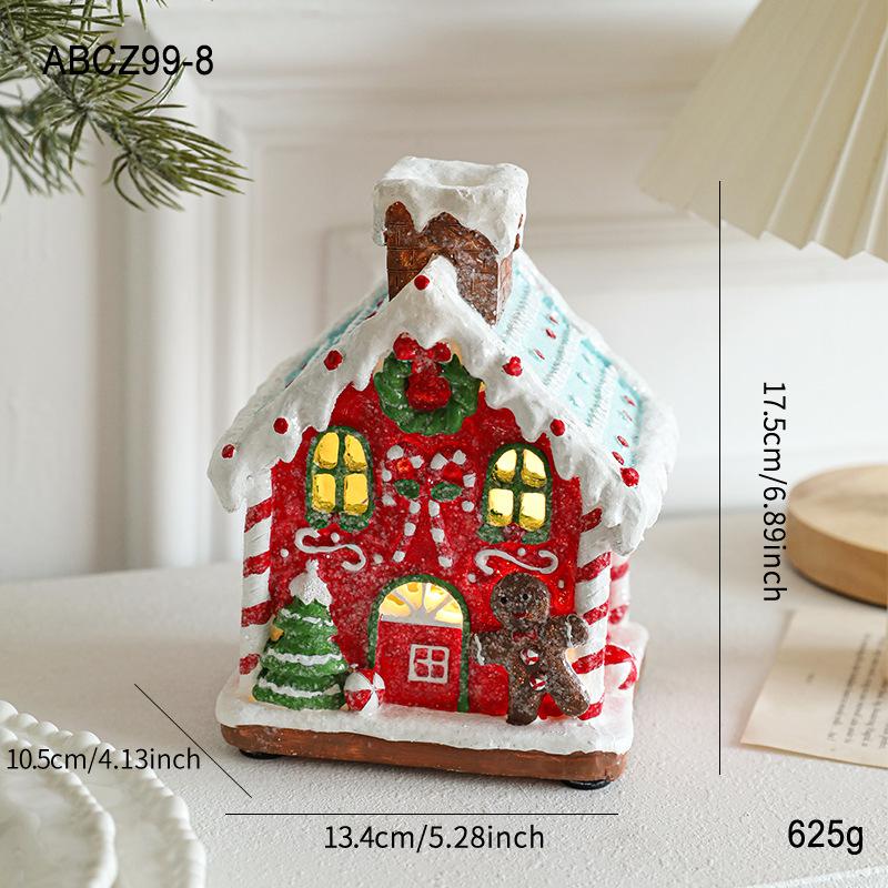 Christmas Tree and Santa Revolving Music Box - Plays Tune We Wish You A Merry Christmas Luminous House Ornament Snow House Craft