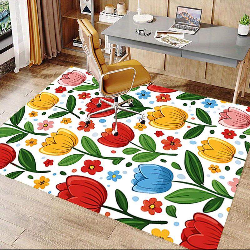 1PC Tulip Flowers Extra Large Non-Slip Floor carpet, Office, family, bedroom, Studio - Large Area RugJ0333