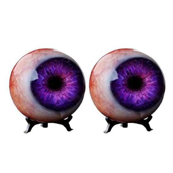 Realistic Eyeball Ornament Horror 3D Eye Sculpture Gothic Scary Eyeball Figurine for Haunted House Photo Booth Props Halloween Eve Party Supplies