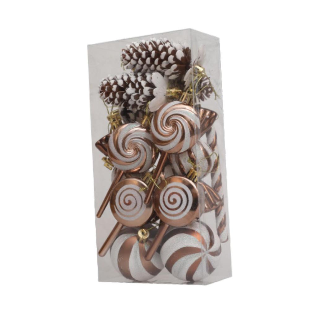 15Pcs Christmas Hanging Ornaments Decorative Xmas Balls Baubles for Holiday