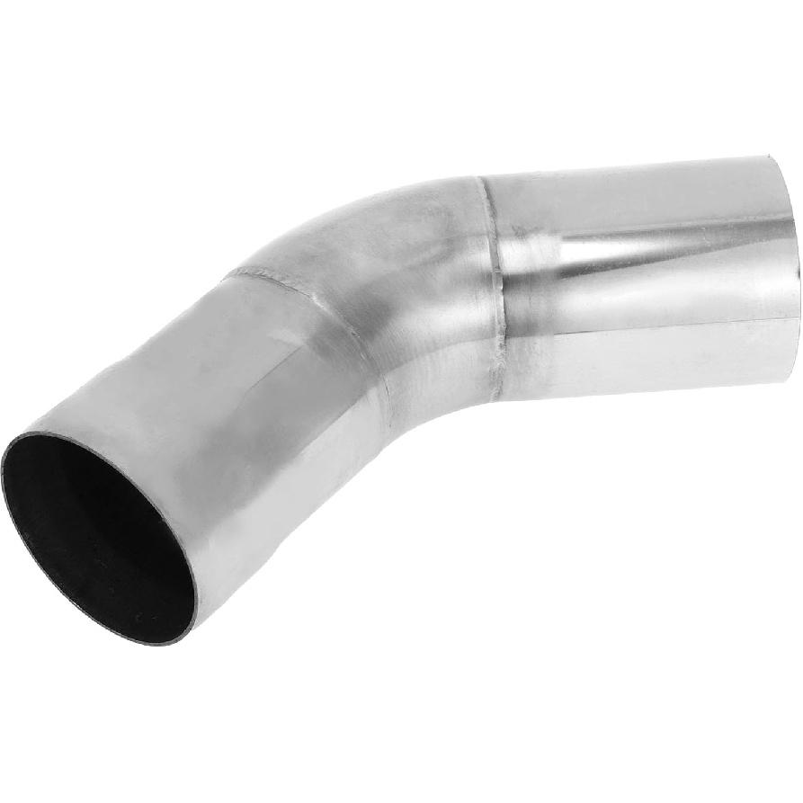 Motoforti 2.25  OD 45 Degree Mandrel Exhaust Tube Car Exhaust Pipe Mandrel Bend DIY Custom Tubing Pipe 3.94  Leg Length T304 Stainless Steel Silver 2inch
