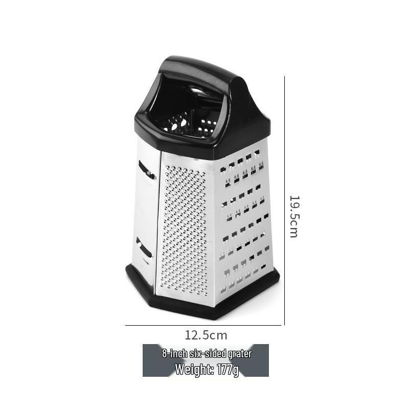 Stainless Steel Six-Sided Multifunctional Kitchen Grater for Vegetables and Potatoes